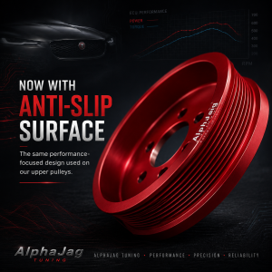 Jaguar and Range Rover lower crank supercharger pulley for AJ126 and AJ133 engines